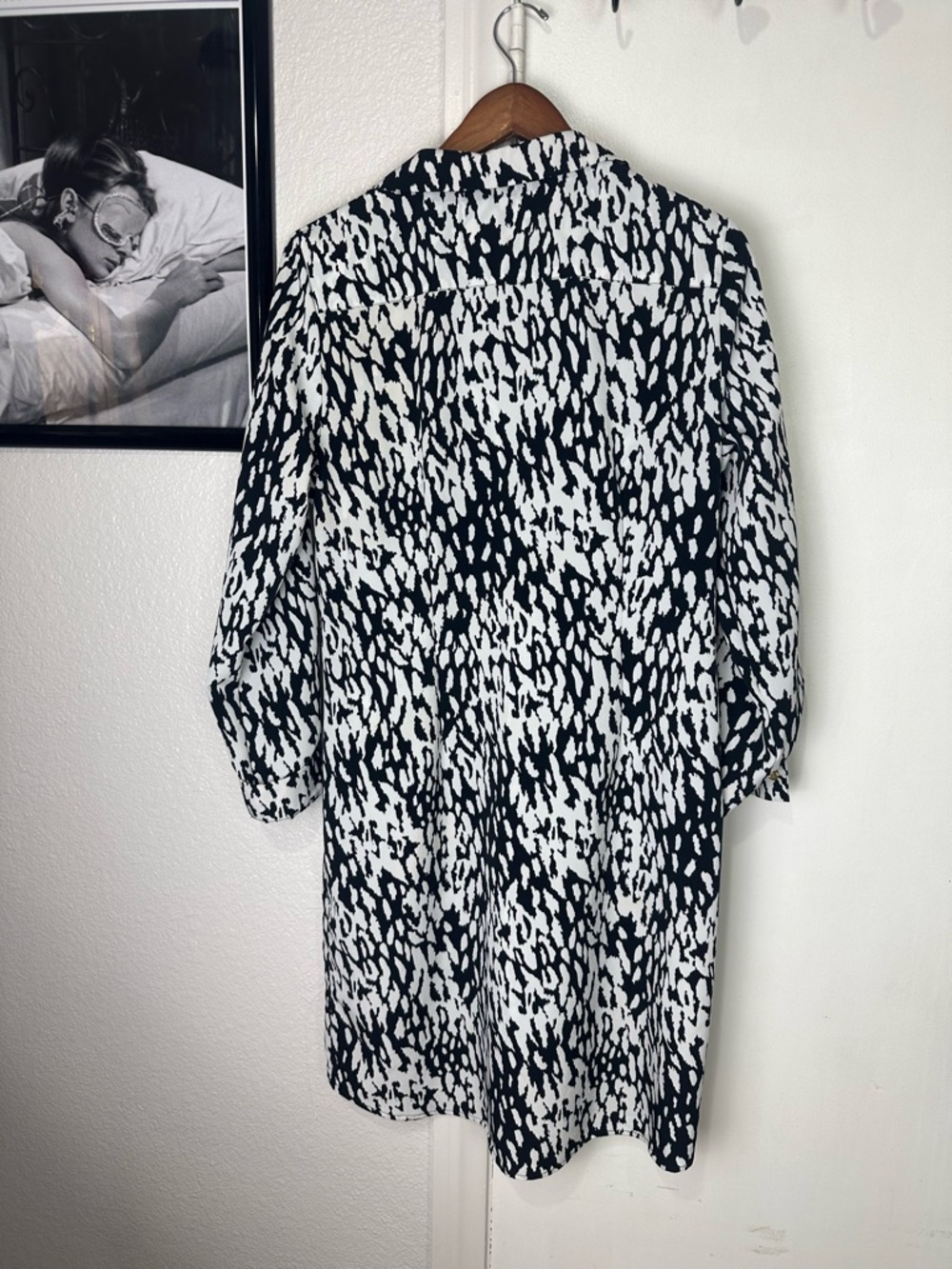 The Limited Black and White Abstract Shirt Dress - Picture 2 of 3